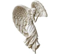 KAILIKETIY Escultura de Ángel Beige para Marco de Puerta en Resina Decoración Clásica y Adhesivo para Fijar en Esquinas de Puertas en Fiestas Navideñas