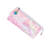 KAILIKETIY Estuche para Bolígrafos Sakura Glow Lentejuelas Portalápices de Color Rosa para Estudiantes Bolsa de Papelería para Usar la Escuela
