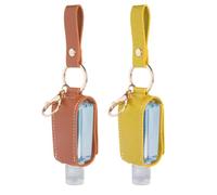 KAILIKETIY Funda Portátil de Plástico de 30ml con Llavero para Botella de Viaje Estuche para Botes Rellenable con Tapa Color Aleatorio Adecuado para Viajes y Uso Diario