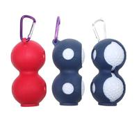 KAILIKETIY Funda Protectora de Silicona para Proteger Bolas y Fácil de Llevar en Actividades Deportivas 3piezas para Balones de Golf con Llavero, Accesorios Deportivos Color Color Aleatorio