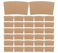 KAILIKETIY Funda Protectora para Taza de Papel Kraft 80 Mm Anti-escaldaduras, Aislamiento Térmico para Bebidas Calientes, Pack 100 Unidades para Café, Té y Leche