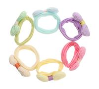 KAILIKETIY Gomas Pelo de Niña Lazo 6 Unidades Tamaño Pequeño Alta Elasticidad Colores Pastel para Bebés y Niños Pequeños Uso Diario y Fiestas
