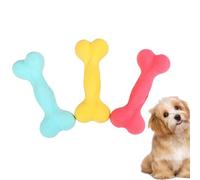 KAILIKETIY Juguetes para Perros para Morder 3 Piezas Diseño de Hueso en TPR para Limpiar Dientes y Reducir Comportamiento Destructivo Durante el Juego Color Aleatorio