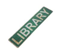 KAILIKETIY Letrero De Biblioteca Metálico Vintage Para Pared Decoración Retro Lectura Cartel De Hojalata Arte Mural Para Hogar Club Cafetería Oficina