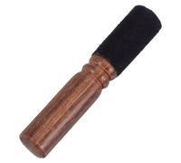 KAILIKETIY Mazo Hecho a Mano de Madera de Durazno y Gamuza para Cuenco Tibetano Protección Extra en Color Negro para Meditación y Yoga