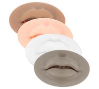 KAILIKETIY Molde 3D de Labios de Silicona para 4 Piezas Accesorios de Práctica para Maquillaje y Sintética Suave y Elástica para Principiantes y Profesionales
