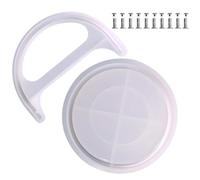KAILIKETIY Molde de Silicona para Cubo de Almacenamiento Artesanal, Flexible y Fácil de Desmoldar, 10 Pares de Tornillos, Adecuado para Manualidades y Bricolaje, Color Transparente, Tamaño