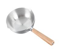 KAILIKETIY Olla de Leche de Acero Inoxidable Mango de Madera, Diseño Multifuncional Antiadherente para Cocinar Sopa y Leche en Familia