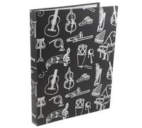 KAILIKETIY Organizador de Documentos Musicales Mantener Archivos Ordenados Carpeta de Partituras de Piano Tamaño A4 40 Páginas de Plástico Negro para Clases de Piano