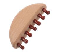 KAILIKETIY Peine Masajeador De Cristal Natural Con Mango De Madera Para Masaje Del Cabelludo y Reducción De Frizz Estimulación De Circulación y Comodidad El Uso