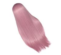 KAILIKETIY Peluca Rosa Larga de Mujer Raya al Medio, Pelo Sintético Resistente al Calor, Postizo Decorativo para Fiesta, Cosplay y Uso Diario, Peluca Natural y Coral