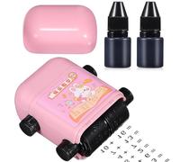 KAILIKETIY Sello de Matemáticas de Doble Cara Rosa para Jardín de Infantes y Preescolar con Diseño Compacto y Liviano, Incluye 2 Botellas de Tinta para Uso Escolar