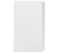 KAILIKETIY Separadores de Carpeta Desmontables de 6 Hojas Pestañas para Cuadernos y Diarios, Material Pp Resistente, Fácil de Gestionar y Organizar Documentos Escolares