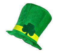 KAILIKETIY Sombrero un Tamaño que No Irrita Piel ni Cabello de Terciopelo Color Aleatorio de Trébol Verde para Fiestas del Día de San Patricio Adecuado para Celebraciones