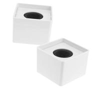 KAILIKETIY Soporte Cuadrado para Micrófono ABS 2 Piezas Base Estable y Diseño Combinado para Uso en Reportajes y Presentaciones