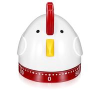 KAILIKETIY Temporizador Mecánico Control de Fácil Botón de Cocina con Diseño de Ave White Adecuado para Cocinar y Hornear el Hogar