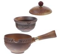 KAILIKETIY Tetera de Cerámica para Té Diseño de Rotación 360 Grados, Forma Creativa y Mango Lateral, Adecuado para Escritorio en Casa u Oficina
