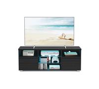Kailyn Colección - Mueble de TV con LED con Estantes Negro