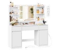 Kailyn Colección - Tocador con Espejo LED Blanco Nube