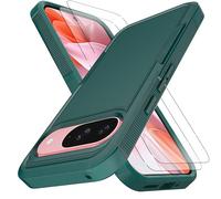 KaiMai Funda para Pixel 9/9Pro [protección contra caídas de grado militar de 10 pies] [antideslizante] [2 protectores de pantalla TPE HD] Funda resistente a prueba de golpes para Google Pixel 9/9Pro