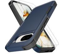 KaiMai Funda para Pixel 9A [protección contra caídas de grado militar de 10 pies] [antideslizante] [2 protectores de pantalla TPE HD] Funda resistente de cuerpo completo a prueba de golpes para Google