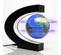 KAIMC Globo terráqueo flotante de levitación magnética con luz LED y control táctil, mapa del mundo giratorio antigravedad, decoración de escritorio para oficina, regalo original