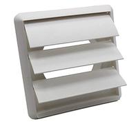 Kair Gravity Grille Air Vent with Non-Return Shutter Flaps - 4 inch / 100mm Round Spigot - White - SYS-100 - DUCVKC243 by Kair