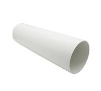 Kair Tubo de conducto de plástico de 100 mm a 350 mm de longitud corta, canal recto rígido