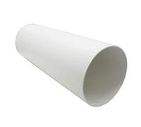 Kair Tubo de conducto recto de plástico rígido, blanco
