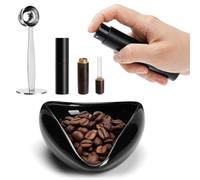 Kairey 4-Piezas Taza Dosificadora Granos Café,2 En 1 Cuchara Medición de Café,Herramienta Agitadora Café Expreso,Botella Pulverizadora Kit Accesorios para Recipiente Espresso Regalo para Amantes Café