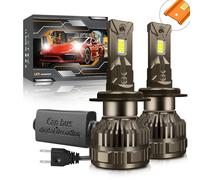 Kairiyard Bombilla H7 LED 60W 20000LM 6000K Color Blanco frío, 200 % Brillo superluminoso ángulo de Haz Ajustable a 360 Grados xenón H7 LED antierror Coche Kit de conversión IP67.