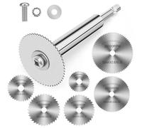 KAIRUIERD 7 hojas de sierra de taladro para herramienta giratoria Dremel, discos de corte Dremel, hojas de sierra circulares para cortar madera, plástico y metal