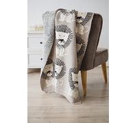 KAISER 65211 LION - Manta para bebé de punto 100% algodón orgánico (kbA), manta transpirable para bebé, todo el año, recién nacido, manta para cochecito, manta para bebé, col. combo natural.