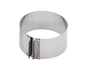 Kaiser 769363 Patisserie - Molde para Tartas con Asa (Acero, Altura: 7 cm, tamaño Ajustable de 16,5 a 32 cm)