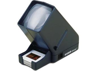 Kaiser KA2005 - Visor de Diapositivas Diascop 3 (76 x 76 mm, 2.5V, 0.3A, E10, 8 cm x 16 cm x 17 cm, Lente Doble), Negro