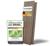 KAISER plastic® Paneles acústicos, color: nogal, paneles de pared en diferentes formatos, listones de madera y fieltro, revestimiento moderno para paredes (150 x 40 cm)