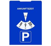 kaiser24 Paquete de 2 discos de aparcamiento de cartón de 11 x 15 cm, color azul, 11 x 15 cm, con calculadora de consumo de combustible en la parte posterior, ecológica, duradera y fácil de leer