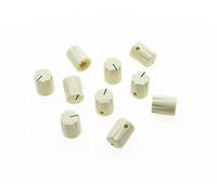 KAISH 10 piezas de guitarra blanca envejecida festoneada borde amplificador perilla cilindro efecto pedal perillas