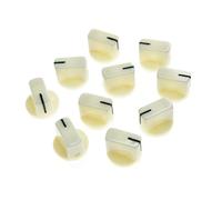 kaish 10pcs - Amplificador de guitarra pedal de efecto perillas puntero pomo con tornillo de color blanco