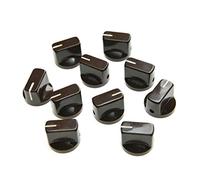 kaish 10pcs - Amplificador de guitarra pedal de efecto perillas puntero pomo con tornillo de color marrón