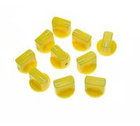 kaish 10pcs - Amplificador de guitarra pedal de efecto perillas puntero pomo con tornillo de juego amarillo