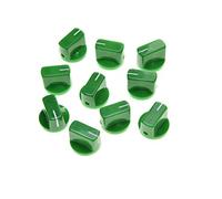 kaish 10pcs - Amplificador de guitarra pedal de efecto perillas puntero pomo con tornillo de juego verde