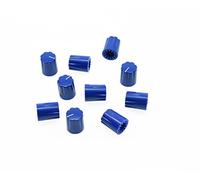 kaish 10pcs azul guitarra borde festoneado amplificador pomo cilindro pedal de efecto pomos