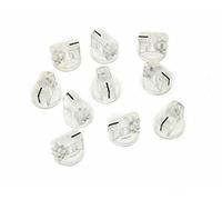 kaish 10pcs clara - Amplificador de guitarra pedal de efecto perillas puntero perilla con tornillo de transparente