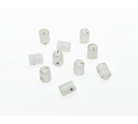 kaish 10pcs Claro Guitarra Amplificador de borde festoneado pomo transparente cilindro pedal de efecto pomos