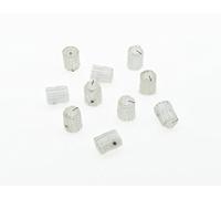 kaish 10pcs Claro Guitarra Amplificador de borde festoneado pomo transparente cilindro pedal de efecto pomos