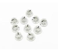 kaish 10pcs Claro Mini MXR estilo falda Amp pomo latón transparente Insertar Pedal de efecto pomos