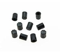 kaish 10pcs Negro Guitarra borde festoneado amplificador pomo cilindro pedal de efecto pomos