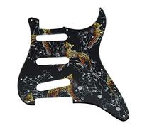KAISH 11 agujero Strat estilo guitarra 3D impreso plástico Pickguard puente invertido con tornillos para Fender Stratocaster patrón leopardo