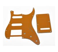 Kaish 11 Hole Strat Style HSS Pickguard St Back Plate Tremolo TRAD Cubierta para Stratocaster/Strat hecho en EE. UU./Mxico Orange 3 capas